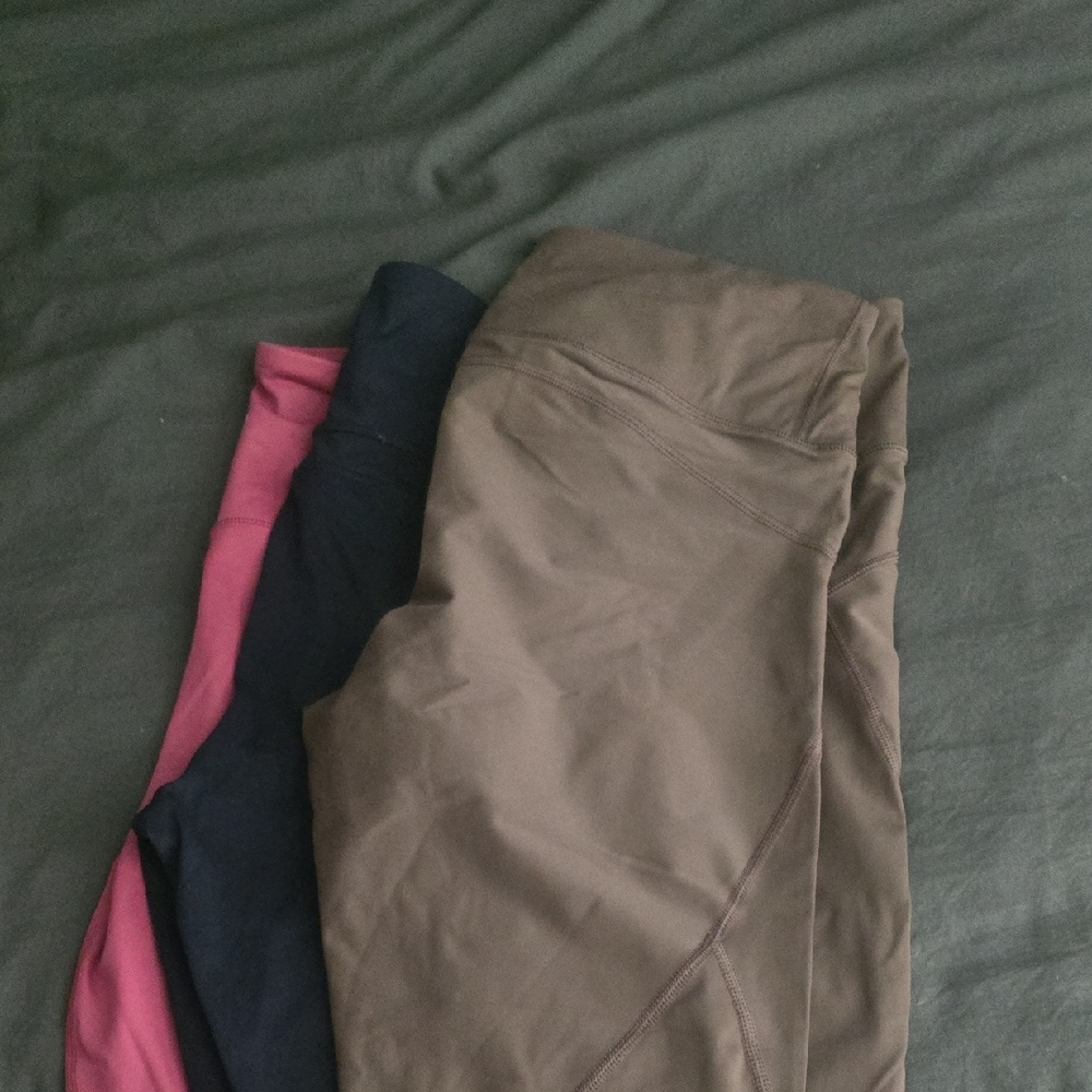 CRZ YOGA Women's Leggings - Brown, Pink, and Black